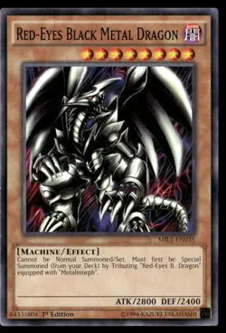 Red-Eyes Black Metal Dragon Millennium Pack MIL1-EN035 Yugioh LP - Image 1