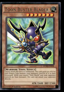 Toon Buster Blader BOSH-EN038 Rare Yu-Gi-Oh 1st Edition Near Mint - Image 1