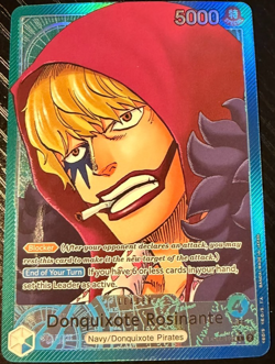 One Piece TCG OP05-022 (Donquixote Rosinante) [Alt Art] [Leader] Foil NM - Image 1