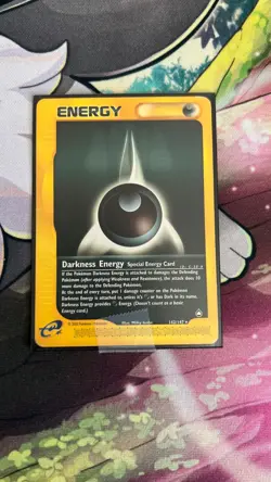 DARKNESS ENERGY 142/147 pokemon card WOTC AQUAPOLIS SET 2002 - Image 1