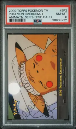 2000 TOPPS POKEMON TV ANIMATION SER 2 EPISODE CARDS #EP2 POKEMON EMERGENCY PSA 8 - Image 1