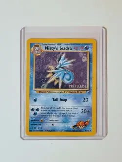 Misty's Seadra #117 - Gym Heroes set rare holo 9/132 prerelease Pokemon card LP - Image 2