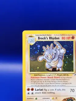 Brock's Rhydon 2/132 Holo Rare Gym Heroes Pokemon Card 1999-2000 TCG WOTC NM - Image 4