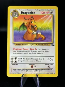 Dragonite 19/62 Fossil Non Holo Rare Pokemon Card WOTC 1999 Vintage Set NM 🔥 - Image 1