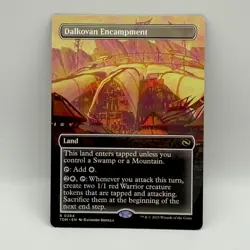 Dalkovan Encampment 0394 Rare Borderless Foundations MTG Land Card 2025 - Image 2