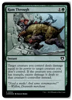 MTG Foil Ram Through - Commander Maters Lightly Played English - Image 1