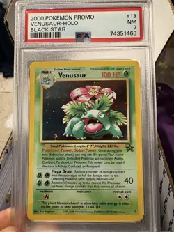 Pokemon 2000 Promo Venusaur Holo Black Star #13 Nintendo PSA 7 NM - Image 1