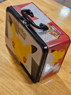 Pokemon 25th Anniversary Celebrations Lunch Box Tin EMPTY stickers+ect. included - Image 3