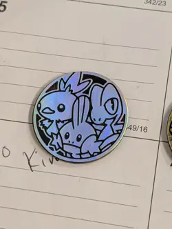 Torchic, Treeko, and Mudkip Pokemon Official Mini Coin - Image 1