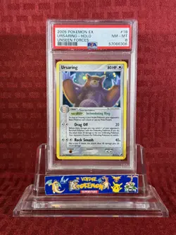 2005 Pokemon EX Unseen Forces URSARING Holo Card #18 PSA 8 - Image 1