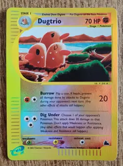 Dugtrio 52/144 | Skyridge 2003 | Reverse Holo | M/NM | Komiya Art | Pokemon TCG - Image 1