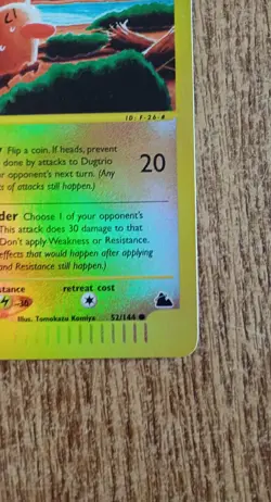 Dugtrio 52/144 | Skyridge 2003 | Reverse Holo | M/NM | Komiya Art | Pokemon TCG - Image 5