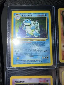 Pokemon TCG Vintage WOTC 9 Holo Rare Lot Base Set Blastoise Charizard Mewtwo - Image 3