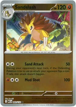 Sandslash (Reverse Holo) 069/132 - Mega Evolution - Pokemon - NM/M English - Image 1