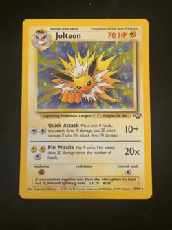 Pokemon TCG Jolteon Jungle 4/64 Holo Unlimited Holo Rare - MP - Image 1