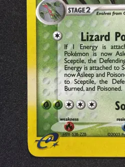 Sceptile 11/109 Ruby and Sapphire Holo - Pokemon 2003 - HP/DMG - Image 4