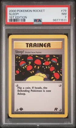 2000 POKEMON ROCKET 1ST EDITION #79 SLEEP! PSA 7 - Image 1