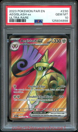 Pokemon Paradox Rift Aegilash ex 230 PSA 10 - Image 1