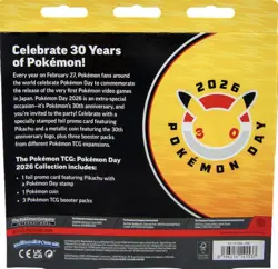 Pokemon Day 2026 30th Anniversary Special Edition Box Pikachu Promo & 3 Boosters - Image 2