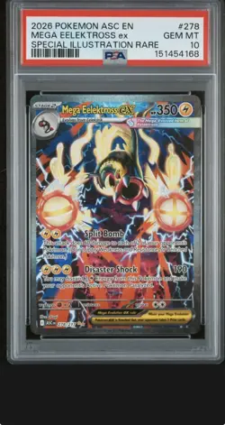 2026 POKEMON ASCENDED HEROES SPECIAL ILLUSTRATION RARE MEGA EELEKTROSS EX PSA 10 - Image 1