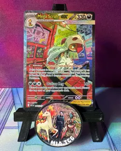 Pokemon Ascended Heroes Mega Scrafty Ex 285/217 Near Mint - Image 1