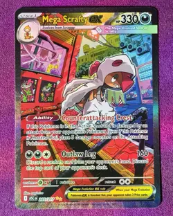 Pokemon Ascended Heroes Mega Scrafty Ex 285/217 Near Mint - Image 3