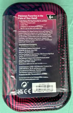 POKEMON TCG MEGA HEROES LUCARIO MINI TIN with 2 Booster Packs - Image 2