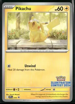 Pokemon TCG Pikachu SVP 214 Black Star Promo Illustration Contest 2024 - Image 1