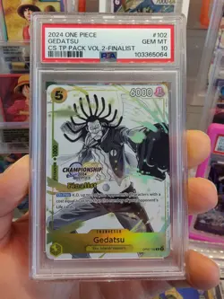 2024 One Piece Gedatsu Finalist Championship cs Promo PSA 10 monochrome - Image 1