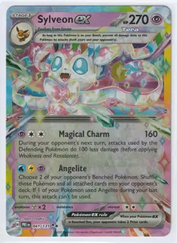 SYLVEON EX 041/131 Pokemon TCG Double Rare Prismatic Evolutions NM - Image 1