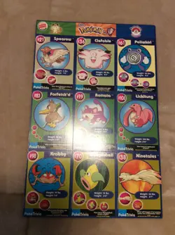 1999 Nintendo Pokemon Uncut Sheet Master Trainer #9 Burger King Promo - Image 1