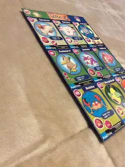 1999 Nintendo Pokemon Uncut Sheet Master Trainer #9 Burger King Promo - Image 3