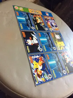 1999 Nintendo Pokemon Uncut Sheet Master Trainer #16 Burger King Promo - Image 3