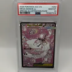 Pokemon Mega Diancie ex 282 2026 Special Illustration Rare Holo PSA 10 EN - Image 1