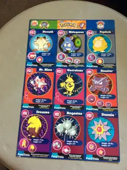 1999 Nintendo Pokemon Uncut Sheet Master Trainer #2 Burger King Promo - Image 1