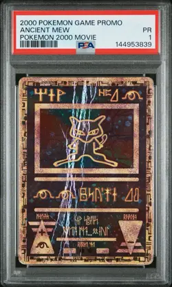2000 Pokemon Game Promo Pokemon 2000 Movie Ancient Mew PSA 1 PR - Image 1
