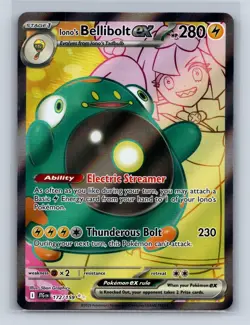 IONO'S BELLIBOLT EX 172/159 ULTRA RARE JOURNEY TOGETHER POKEMON NM - Image 1