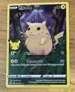 2021 Pokemon TCG Pikachu 005/025 Holo 25th Anniversary Celebrations NM - Image 1