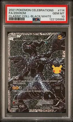 2021 POKEMON CELEBRATIONS CLASSIC COLLECTION #114 FA/ZEKROM PSA 10 - Image 1