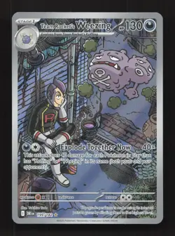 Team Rocket's Weezing 199/182 Illustration Rare Destined Rivals Pokemon NM - Image 1