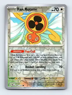 Fan Rotom 085/131 SV: Prismatic Evolutions Reverse Holo Near Mint Pokemon Card - Image 1
