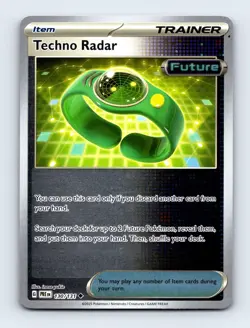 Techno Radar 130/131 SV: Prismatic Evolutions Reverse Holo Near Mint Pokemon Car - Image 1