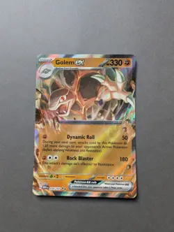 Golem ex 076/165 Pokemon TCG 151 Double Holo Rare English - Image 1