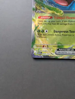 Venusaur ex 003/165 Pokemon TCG 151 Double Holo Rare English - Image 5