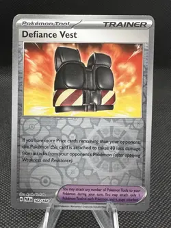 Defiance Vest 162/182 Reverse Holo Pokemon Paradox Rift NM - Image 1