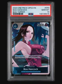 ONE PIECE PARAMOUNT WAR BOX TOPPER OP02-059 BOA HANCOCK PSA 10 GEM MINT - Image 1