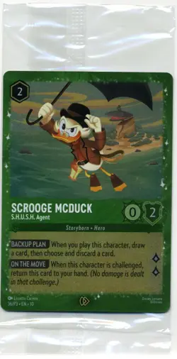 Disney Lorcana Scrooge McDuck-S.H.U.S.H. Agent Promo Foil 36/P3 Mint Sealed - Image 1