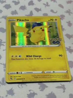 Pikachu 28/78 Pokemon Go Set Holo Rare Pokemon Card TCG 2022 - Image 1
