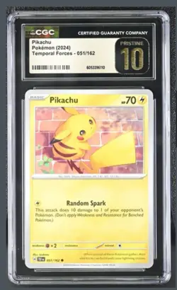 POKEMON CGC PRISTINE 10 PIKACHU 051 TEMPORAL FORCES - Non Holo - Image 1