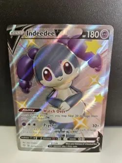 Indeedee V SV114/SV122 - Shining Fates - Ultra Rare Holo Pokemon Card - Image 1